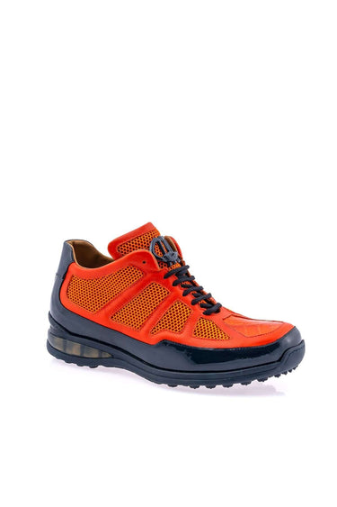 Mauri 8434 Multi Material Sneaker - Wonder Blue/Orange
