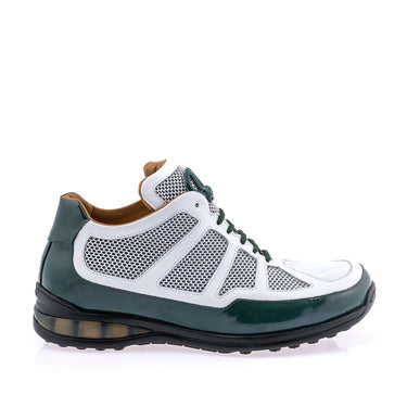 Mauri 8434 Multi Material Sneaker - Hunter Green/White