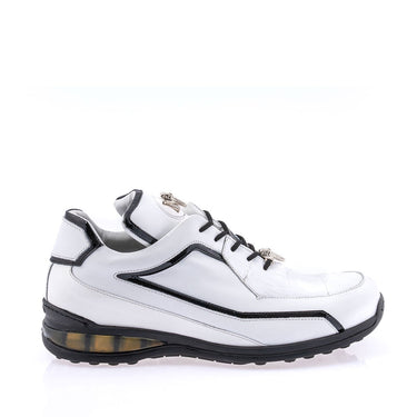 Mauri 8476 Multi Material Sneaker - White/Black
