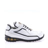 Mauri 8476 Multi Material Sneaker - White/Black
