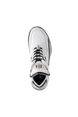 Mauri 8476 Multi Material Sneaker - White/Black