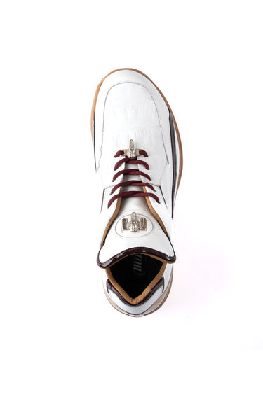 Mauri 8476 Multi Material Sneaker - White/Ruby Red