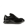 Mauri Blunt in Black Mens Exotic Hornback / Embossed Patent Leather Casual Sneakers in Black