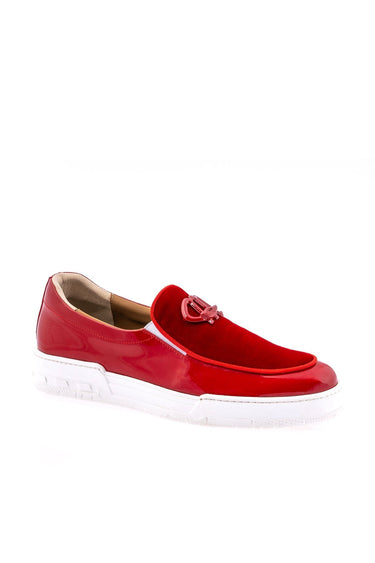 Mauri 8600/8 Patent & Velvet Sneaker - Special Order - Red
