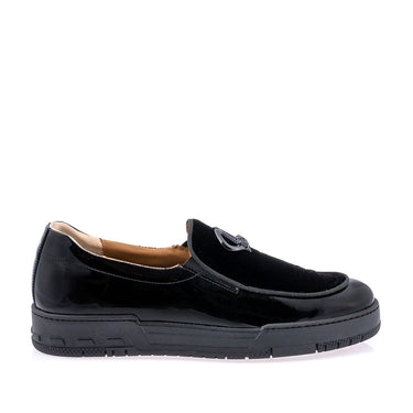 Mauri 8600/8 Patent & Velvet Sneaker - Special Order - Black