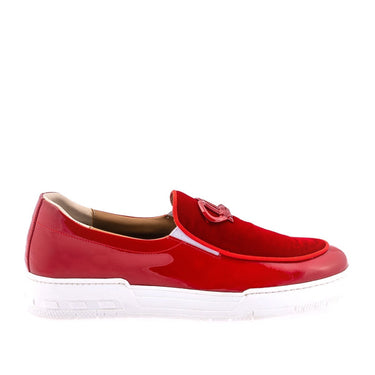 Mauri 8600/8 Patent & Velvet Sneaker - Special Order - Red
