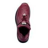 Mauri Bloodshed in Ruby Red Mens Exotic Alligator Casual Sneakers