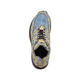 Mauri Solid Gold in Light Blue Mens Exotic Crocodile / Gobelins Fabric Casual Sneakers