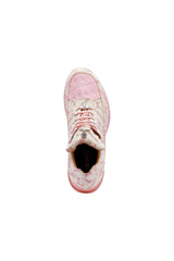 Mauri 8900/8 Overlord Cream & Taste of Berry Crocodile / Fabric Casual Sneakers (MA5425) - Champagne