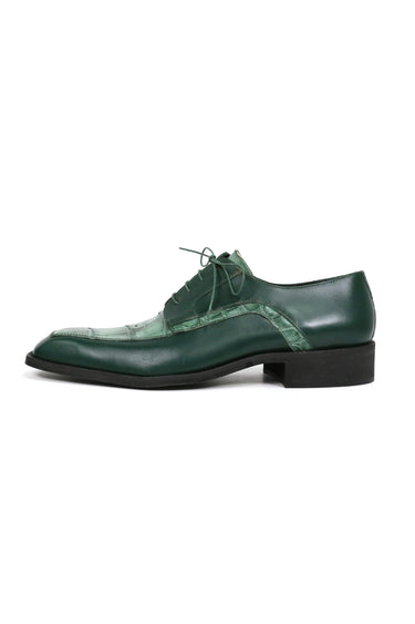 Mauri Arsenal 4642/9 Alligator & Leather Derby - Hunter Green