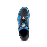 Mauri Baller in Royal Blue / Black / White Mens Exotic Crocodile / Calf-Skin Leather Casual Sneakers