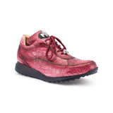 Mauri Bloodshed in Taste of Berry / Dirty Ruby Red Mens Exotic Alligator Casual Sneakers