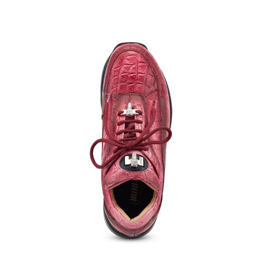 Mauri Bloodshed in Taste of Berry / Dirty Ruby Red Mens Exotic Alligator Casual Sneakers