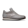 Mauri Bolt in Light Grey Mens Exotic Ostrich Leg / Nappa Leather Casual Sneakers in Light Grey
