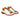 Mauri Bubble in White / Orange Mens Exotic Crocodile / Patent Leather Sneakers in White Orange
