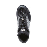 Mauri Carange in Black / Grey Mens Ostrich Leg / Hornback Crown / Fabric Sneakers