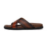 Mauri Coral in Cognac / Dirty T.Moro Mens Exotic Alligator / Time Leather Slip-on Sandals in Cognac Dirty T.Moro