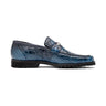 Mauri Debonair in Caribbean Blue / Wonder Blue Mens Exotic Alligator / Nappa Leather Horsebit Loafers in Caribbean Blue Wonder Blue #color_ Caribbean Blue Wonder Blue