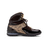 Mauri Diamond in Sport Rust / Taupe Mens Exotic Crocodile / Fabric / Patent Leather High-Top Sneakers in Sport Rust Taupe #color_ Sport Rust Taupe