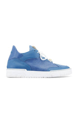 Mauri Ghost 8423 Crocodile / Nappa Sneaker in Caribbean Blue