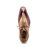Mauri Groove in Bone / T.Moro / Brandy Mens Exotic Alligator / Hornback Dress Derby Oxfords