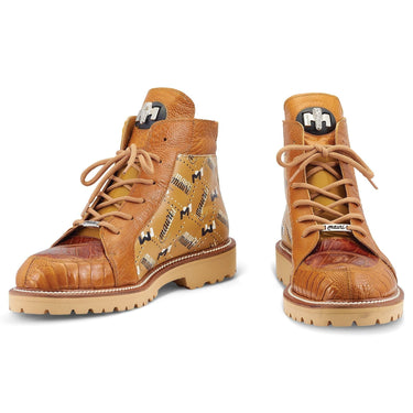 Mauri Highlander 4994 Ostrich / Crocodile / Leather Boot
