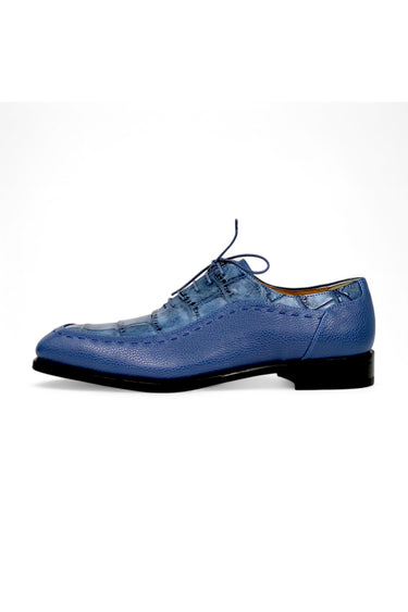 Mauri 1080/3 Metropolitan Alligator Split-Toe Oxford (MA5695) - Caribbean Blue