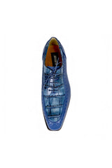 Mauri 1080/3 Metropolitan Alligator Split-Toe Oxford (MA5695) - Caribbean Blue