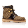 Mauri O.G in Sport Rust / Beige Mens Exotic Crocodile / Ostrich / Fabric / Calf-Skin Leather Boots in Sport Rust Beige #color_ Sport Rust Beige