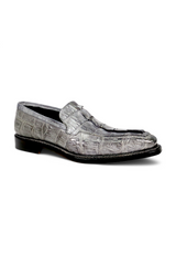 Mauri Orefici 4770/1 Crocodile / Nappa Slip-On Loafer (MA5665) - Light Grey