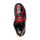 Mauri Polar in Black / Red Mens Exotic Crocodile / Patent / Time Calf-Skin Leather Boots