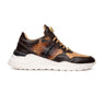 Mauri Runner in Sport Rust / Dune Mens Exotic Crocodile / Nappa Leather Casual Bubble Sneakers in Sport Rust Dune