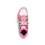 Mauri Solace in Fucsia / White Mens Exotic Crocodile / Patent / Calf-Skin Leather Casual Sneakers