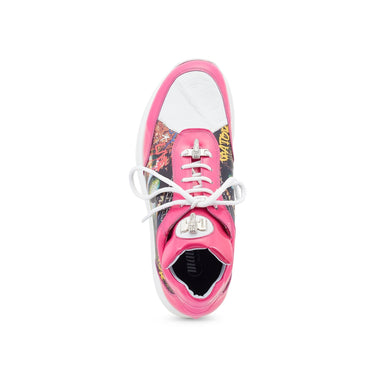 Mauri Solace in Fucsia / White Mens Exotic Crocodile / Patent / Calf-Skin Leather Casual Sneakers