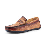 Mauri Sprinter in Dune / Dirty Gold Mens Exotic Alligator Driver Moccasins Loafers