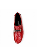 Mauri Sprinter 3517/5 Ostrich Horsebit Slip-On Driver (MA5662) - Campari