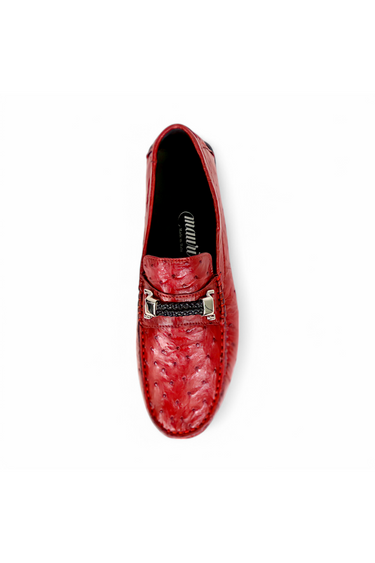 Mauri Sprinter 3517/5 Ostrich Horsebit Slip-On Driver (MA5662) - Campari
