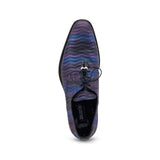 Mauri The Gala in Black / Blue / Purple Mens Fabric Evening Dress Derby Oxfords