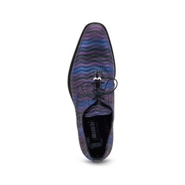Mauri The Gala in Black / Blue / Purple Mens Fabric Evening Dress Derby Oxfords