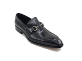 Carrucci Shoes Burnished Signature Buckle Loafer