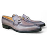 Carrucci Shoes Burnished Signature Buckle Loafer in Gray #color_ Gray