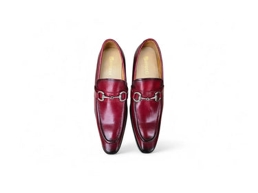 Carrucci Shoes Burnished Signature Buckle Loafer