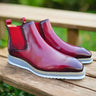 Men's Patina Chelsea Boot in Burgundy