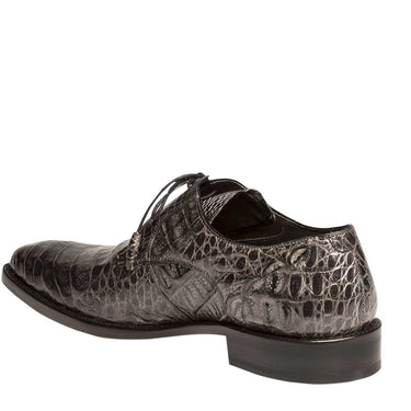 Mezlan Anderson Caiman Crocodile Plain Toe Exotic Blucher Lace-Up