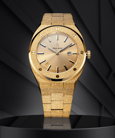 Paul Rich US Frosted Midas Touch Gold Quartz Watch