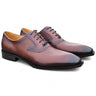 Carrucci Shoes Milano Lizard Embossed Oxford Dress Shoes in Whisky #color_ Whisky