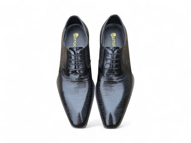 Carrucci Shoes Milano Lizard Embossed Oxford Dress Shoes