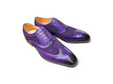 Carrucci Shoes Mixed Media Burnished Wingtip Oxford