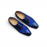 Carrucci Shoes Mixed Media Burnished Wingtip Oxford