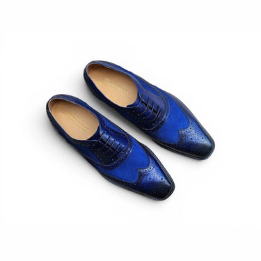 Carrucci Shoes Mixed Media Burnished Wingtip Oxford